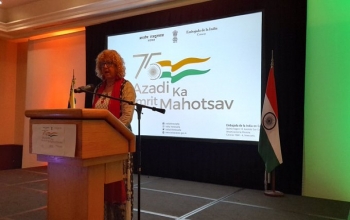 Cultural connect of India with the world  Chief Guest for the opening ceremony of the India week celebrations in Caracas, H.E. Capaya Rodriguez, Vice Foreign of Venezuela  chanted the Gayatri Mantra at the beginning of her speech